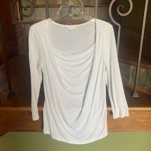 Cabi white 3/4 sleeve shirt, size small